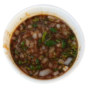 Consomé con carne